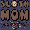 Women's Design By Humans Sloth Mom Flowers By SlothgirlArt Racerback Tank Top - 2 of 2