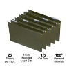 MyOfficeInnovations Recycled Reinforced Hanging File Folders 5-Tab Lgl Std Gn 25/BX 726595 - 2 of 4