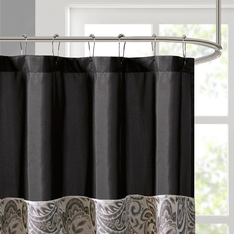 Paisley Jacquard Polyester Shower Curtain, 4 of 8