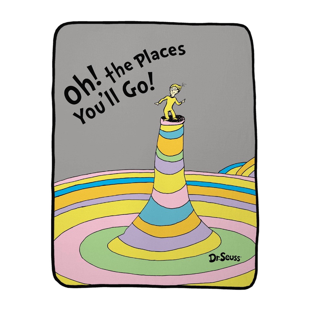 Photos - Duvet Dr. Seuss Oh The Places You'll Go Kids' Throw Blanket