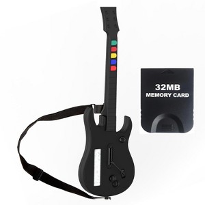 NBCP Music Gamer Bundle: Wireless Guitar & 32M Wii Memory Card for Guitar Hero, Clone Hero, and Rock Band - 1 of 4