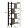 5 Tier Bookshelves with Storage, 61 Inch Tall Industrial Book Shelf with Open Display Bookshelves - 2 of 4