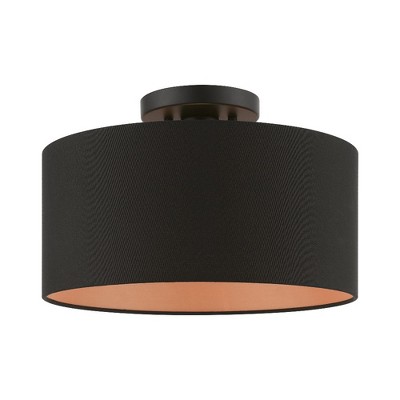 Livex Lighting Sentosa 1 - Light Semi-Flush Mount in  Black
