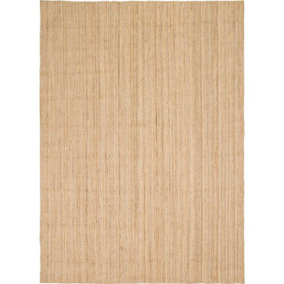 Hand-Braided Jute & Cotton 12'x16' Natural Indoor Area Rug