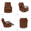 Clemens Genuine Leather Swivel Rocking Manual Recliner with Decorative Curved Mood Arm| ART OF LIVING DESIGNS - 3 of 4