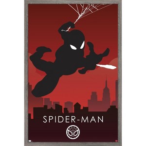 Trends International Marvel Heroic Silhouette - Spider-Man Framed Wall Poster Prints - 1 of 4