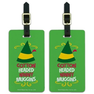 Elf Cotton Headed Ninny Muggins Luggage ID Tags Set of 2 - 1 of 4