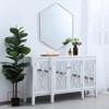 Elegant Lighting Metal frame hexagon mirror 38 inch in silver - 4 of 4