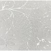 Home Mart Goods Silver Grey Floral Easy-to-Clean Round Vinyl Placemat - Set of 4 - 3 of 4