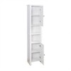 Okak Bathroom Storage Cabinet,Wall Mounted/Floor Cabinet with Shelves for Living Room, Kitchem, Office, White - 4 of 4