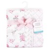 Hudson Baby Infant Girl Cotton Muslin Swaddle Blankets, Pastel Pink Floral, 3-Pack - 2 of 4
