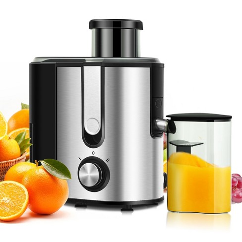 Juicer Machines Vegetable and Fruit, 3'' Wide Mouth Juice Extractor, Easy  to Clean, No-Drip & No-Slip Design, Sliver 