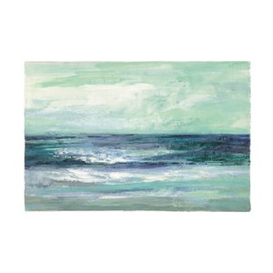 Trademark Fine Art -Silvia Vassileva 'Tide Green And Teal' Canvas Art - 1 of 4