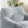 Sapphtopaz Soft Fabric Bean Bag Chair with Armrests Lazy Sofa Chair Bean Bag Chairs for Adults Stuffed High-Density Foam for Living Room, Bedroom - 2 of 4