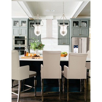 Canterbury Polished Nickel 4-Light Glass Jar Pendant