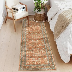 Washable Rugs for Living Room - Stain Resistant, Non-Slip, Pastel Oriental Rugs for Bedroom, Dining Room, Kitchen - 1 of 4