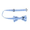 CTM Men's Cotton Checkered Bow Tie and Handkerchief Set - 4 of 4