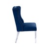 Meridian Furniture,Suri Navy Velvet Dining Chair, Set of 2 - 3 of 4