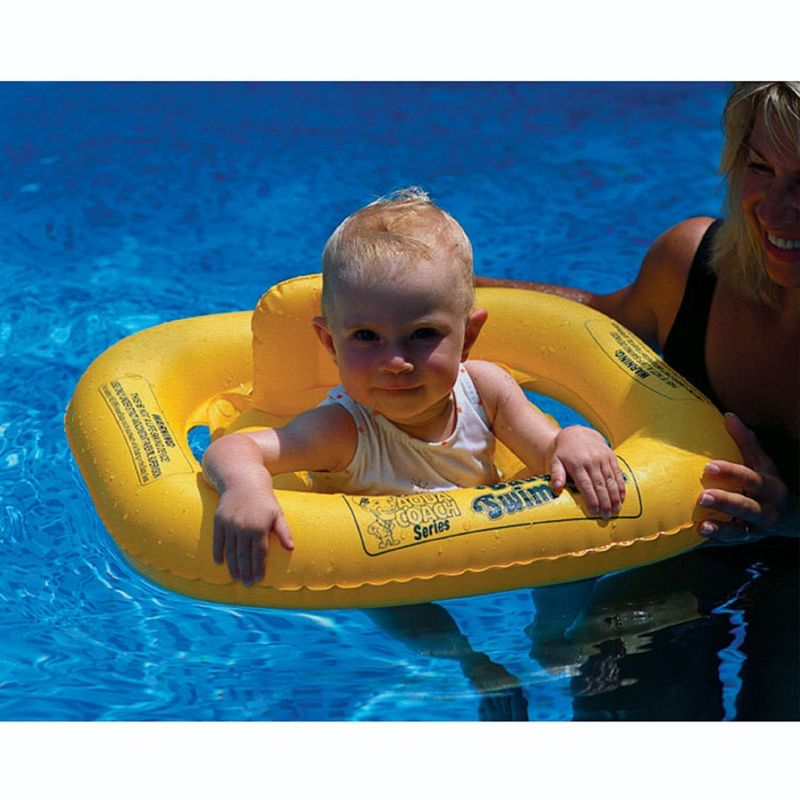 Swimline 52" Inflatable Children's 1-Person Swimming Pool Baby Seat Float - Yellow, 4 of 5