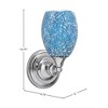 Toltec Lighting Any 1 - Light Sconce in  Chrome with 5" Turquoise Fusion Shade - 2 of 2