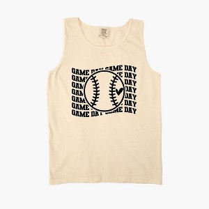 Simply Sage Market Women's Baseball Game Day Stacked Garment Dyed Heavy Weight Tank - 1 of 2