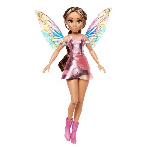 Winx Club Flora Fairy 10.5" Fashion Doll with Glitter Outfit and Removable Wings - 1 of 4