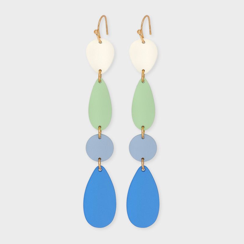 Abstract Linear Drop Earrings - Universal Thread™, 1 of 5