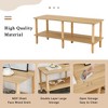 Modern 2-Tier TV Stand for Living Room Furniture,Rectangular Center Table with Open Storage Shelf - 3 of 4