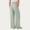 Anna-Kaci Women's High Waist Drawstring Lounge Pants with Wide Leg Silhouette Soft Relaxed Knit Fabric - 2 of 3