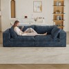 VASIP 39" Soft Corduroy Cloud Sofa,DIY Combination with Deep Seat, Double-layer, Removable Cushion for Living room,Apartment,No Assembly - 3 of 4