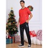INSPIRE CHIC Men's Metallic Short Sleeved Club Rave Party Sequins Sparkly T-Shirt - 4 of 4