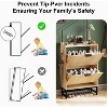 Shoe Storage Cabinet with 2 Flip Drawers, Slim Modern Shoe Organizer for Entryway, Hallway - 3 of 4