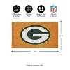 EvergreenNFLGreen Bay Packers Logo Natural Coir 28 x 16 Inches Indoor Outdoor Doormat - 3 of 4