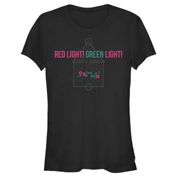 Juniors Womens Squid Game Red Light Green Light T-Shirt