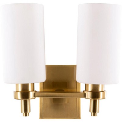 Mark & Day Bernhardsthal 12"H x 11"W x 6"D Traditional Metallic - Brass Wall Lights