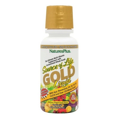 Source of Life GOLD Liquid Tropical Fruit Flavor by Nature's Plus  -  8 oz Liquid