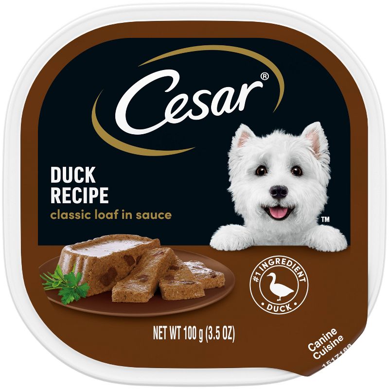 Cesar Loaf in Sauce Duck Recipe Adult Wet Dog Food - 3.5oz, 1 of 11