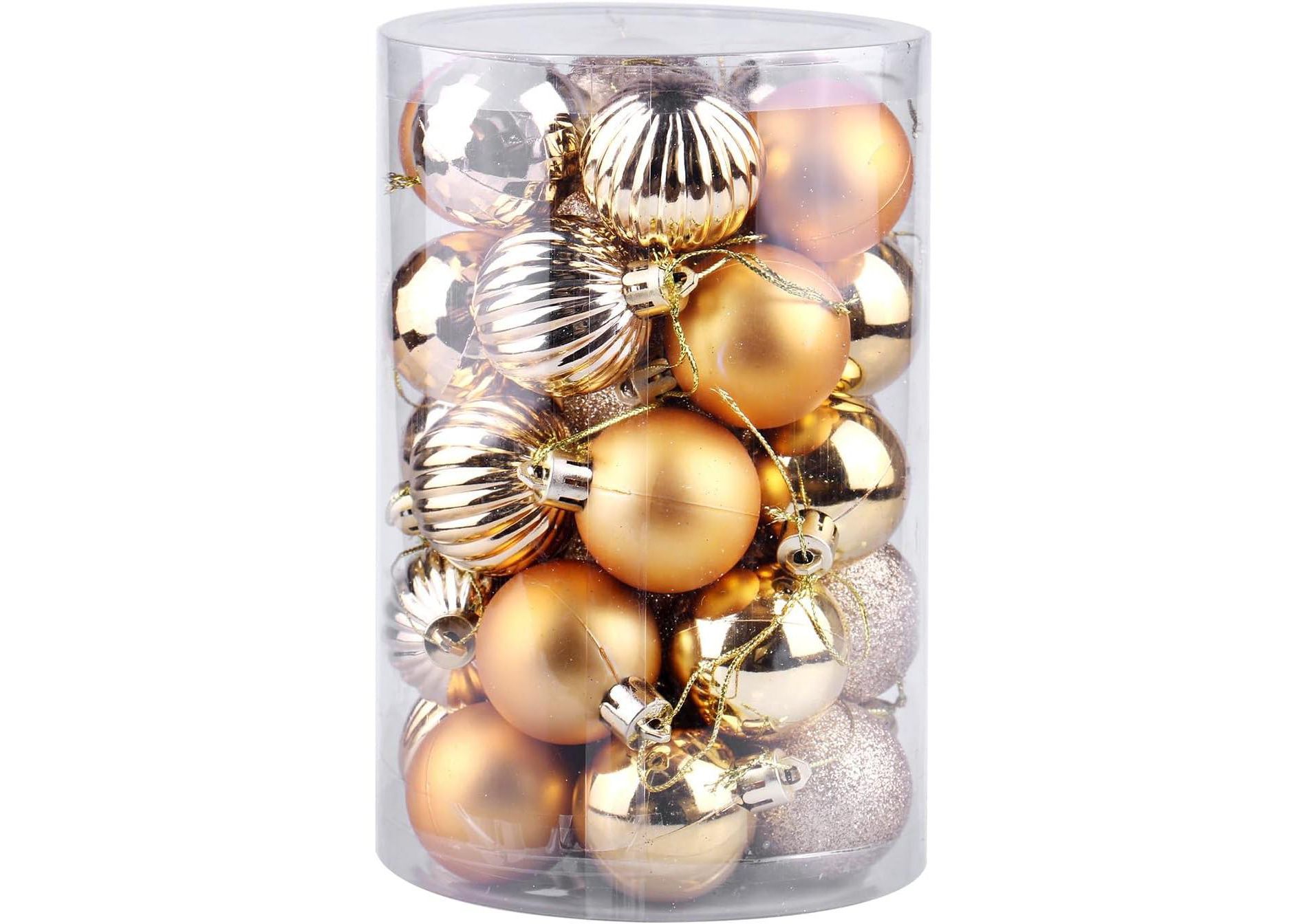 34 Pcs 1.57" Christmas Tree Ornaments Set, Christmas Ball Decorations, Suitable for Christmas Party, Holiday Wedding Indoor and Outdoor Decoration