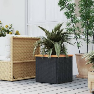 vidaXL Square Garden Planter - Solid Pinewood Flower Box - Ideal for Plants, Vegetables, Herbs and Flowers - Suitable for Garden, Patio, Balcony Decor - 1 of 4