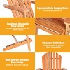 Tangkula 2 PCS Eucalyptus Adirondack Chair Foldable Outdoor Wood Lounger Chair Natural - 4 of 4