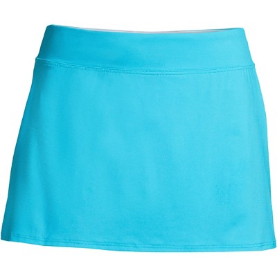Lands' End Women's Petite Chlorine Resistant Tummy Control Swim Skirt Swim  Bottoms - 2 - Turquoise : Target