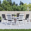 vidaXL Highback Chair Cushions 6 pcs Melange Anthracite 47.2"x19.7"x1.6" Fabric - 4 of 4