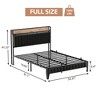 Upholstered Bed Frame with Charging Station and LED Lights - 3 of 4