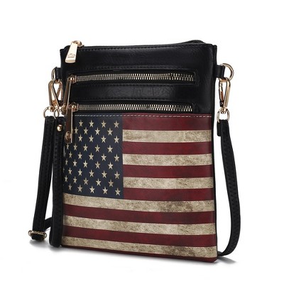 MKF Collection Genesis Printed Flag Vegan Leather Women’s Crossbody Bag by Mia K