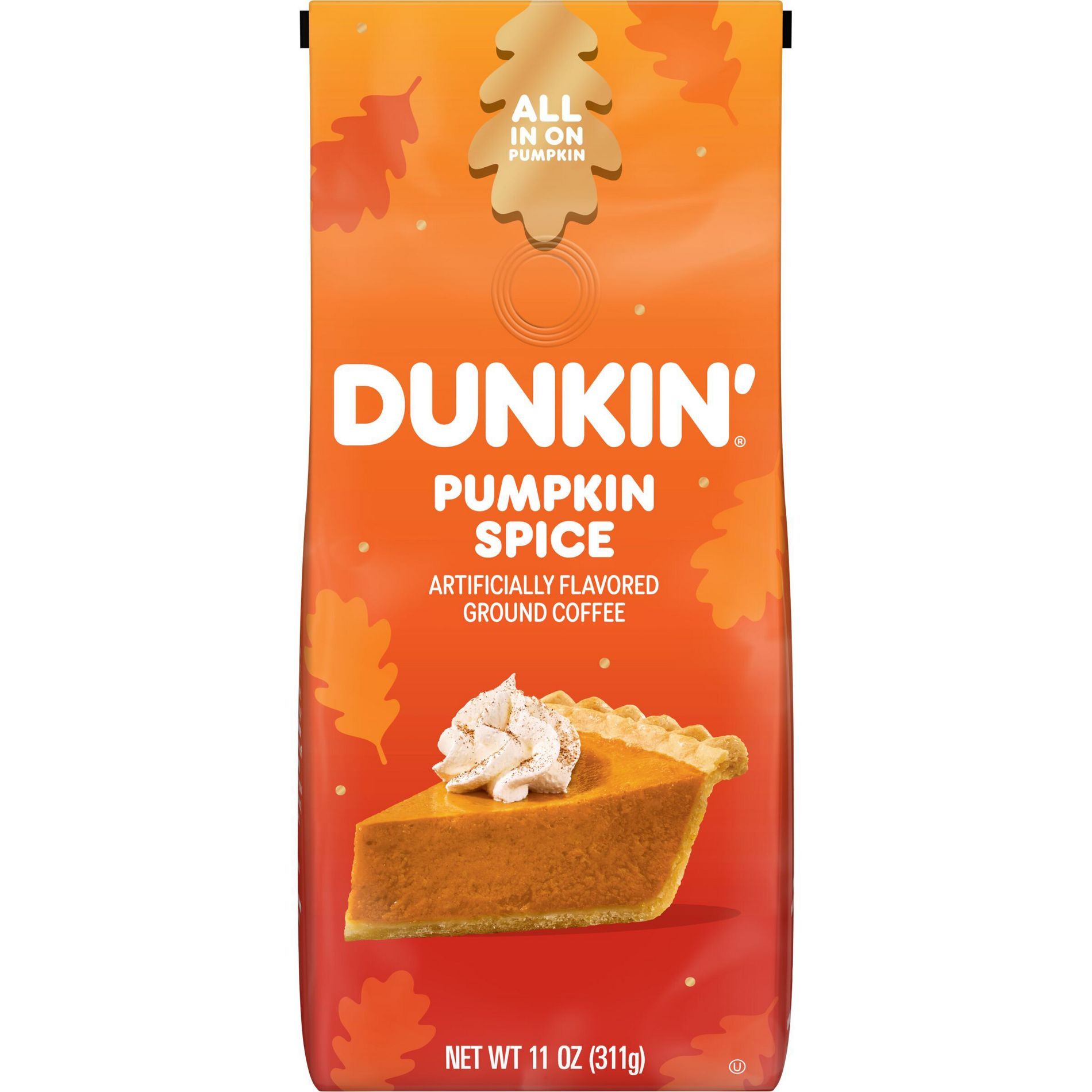 Dunkin' Pumpkin Spice Flavored Medium Roast Ground Coffee - 11oz