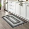 Washable Modern Braided Printed Rug Non Slip Low Pile Rug Soft Contemporary Throw Floor Cover Foldable Indoor Carpet for Living Room Bedroom - 3 of 4