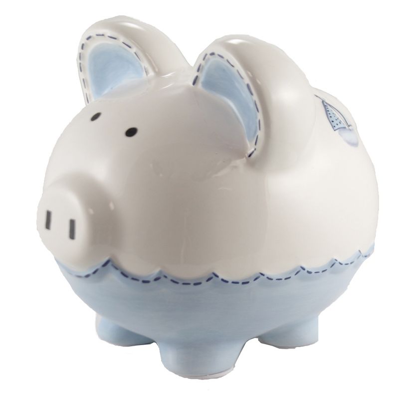 Child To Cherish 7.75 In Triple Sailboat Piggy Bank Ocean Water Waves Decorative Banks, 2 of 5