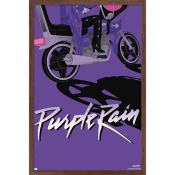 Trends International Warner 100th Anniversary: Art of 100th - Purple Rain Framed Wall Poster Prints