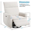 Power Recliner Chair, Upholstered Leather Swivel Rocker Glider Recliner Nursery Chair with USB Port, Ergonomic Designed Single Sofa Seat - 2 of 4