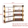 LOVSON 4 Tier Expandable Rotating Bookcase, Wooden Corner Bookcase, CD/Movie/Book Organizer, Practical Storage Shelf for Living Room Home Office - 4 of 4